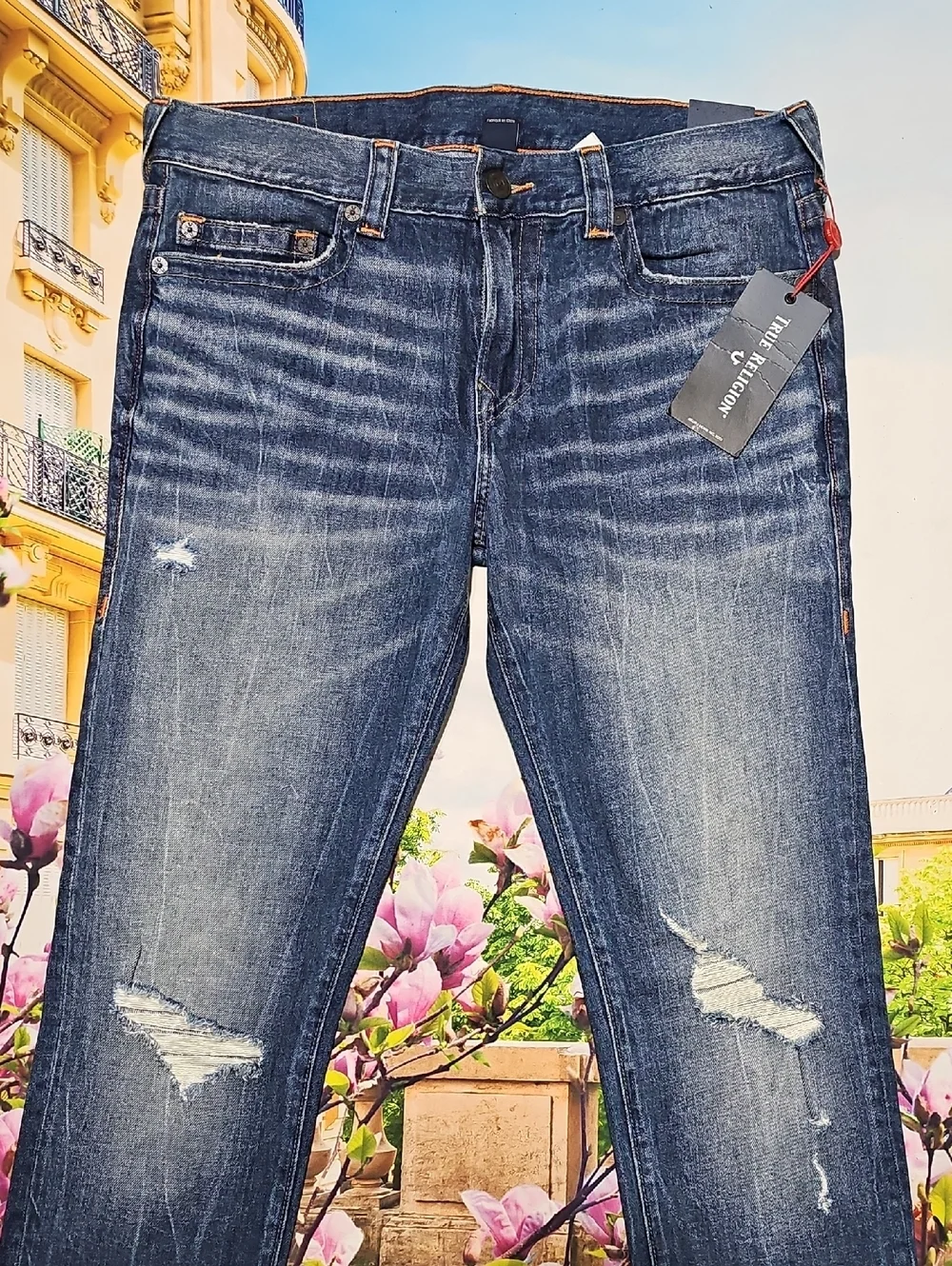 True‎ Religion Rocco Skinny Distressed Jeans Size 34 New